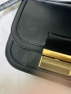【劣化部分確認用】CHARLES & KEITH ブラックショルダーバッグ