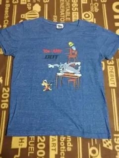 トム&ジェリー DDTプロレス ブルー Tシャツ Lサイズ