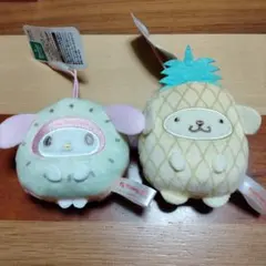 ポムポムプリン マイメロディフルーツきぐるみマスコット 2個セット