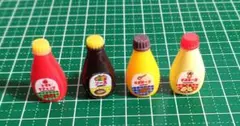 ミニチュア調味料ボトルセット　デコパーツ　おままごと　手作り等
