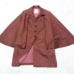 美品　Sybilla　シビラ　アンゴラ　ポンチョ　ケープ　コート　ブラック WINTER BLUE】ショールカラーリバーコート （その他アウター