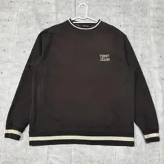 00s TOMMY JEANS リブライン スウェットトレーナー トミージーンズ