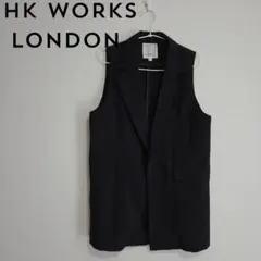 HK WORKS LONDON ベスト ジレ ブラック レディース Lサイズ