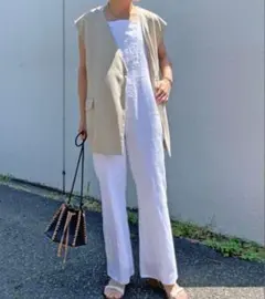 本日23時まで値下げ◎omekashi オメカシ ジレ ベージュ ベスト