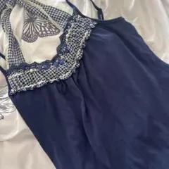axes femme ネイビー キャミソール