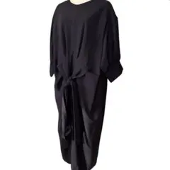 RUIRUE BOUTIQUEルイルエブティック バルーンスリーブワンピース 紺