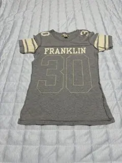 美品！Franklin & Marshall フットボールTシャツ グレー Sのサムネイル