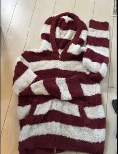 【限定】ジェラートピケ クリスマス ボーダーパーカー ルームウェア もこもこ