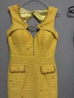 an イエローツイードドレスSM