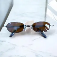 Ray-Ban オーバル型サングラス ブラウンレンズ
