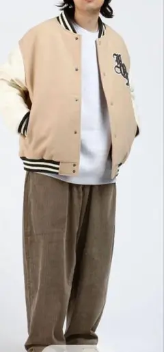 ビームス　PENNEY'S / FOX スタジアムジャンパー　ベージュ　L 厚手