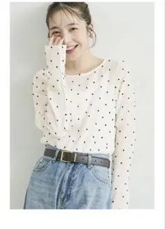 coca シースルードットトップス アイボリー M