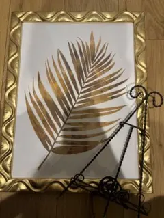 金色の葉のファブリックパネル