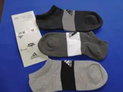 B）26-28）3P）福助製アディダス★靴下アンクルソックス 06T10W色番1