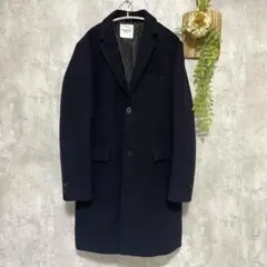 【コンファーム】チェスターコート ネイビー 紺色 M ビジネス カジュアル 上品