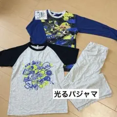 新品 140 スプラトゥーン3 長袖 半袖 光るパジャマ 男の子 キャラクター