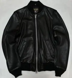 専用】 ロンハーマン ｘ ショット スタジャン レザー 黒 36　RHC RHC Ron Herman×STARTER 星条旗刺繍 レザースタジャン ブラック