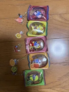 パペットスンスンキャンディチャームガチャガチャ5種コンプリートキーホルダー