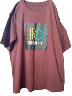 【新品】DoubleFocus チロルチョコTシャツ　ブラウン　2XL　男女兼用