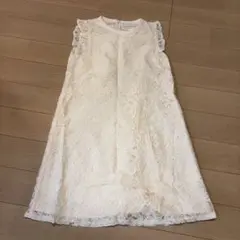 MERCURYDUO アイボリー レース ノースリーブ ワンピース