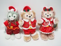 ダッフィー　ジェラトーニ　シェリーメイ　ぬいぐるみバッジ　クリスマス　2016