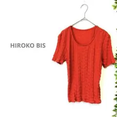 【HIROKO BIS ヒロコビス】コシノヒロコ　半袖　トップス　オレンジ　綿のサムネイル