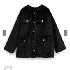 GRL フェイクファーコート ブラック