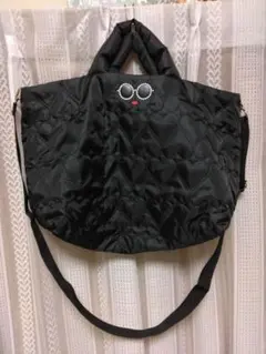 美品　アジョリー　黒いハート模様トートバッグ 2way