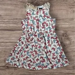 【美品】NEW LOOK 蝶々柄 ノースリーブ ワンピース 10