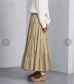 UNITED ARROWS コットンボイル ティアード フレアスカート インド製のサムネイル