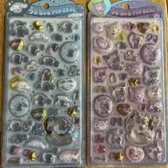 Cinnamoroll & Kuromi ポップシール 2シートセット