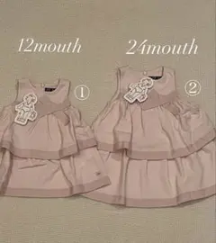 ピンク二段フリル ワンピース 12・24ヶ月