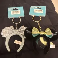 Disney ミニー カチューシャ キーホルダー 2個セット