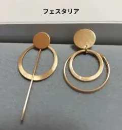 フェスタリア ビジュ ソフィア 刻印あり　K10 イエローゴールド ピアス YGのサムネイル