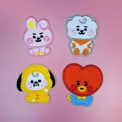 BT21 ワッペン4枚セット