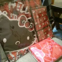 ハローキティ 非売品 3点セット バック ウォールポケット 毛布 ブランケット