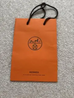 HERMES オレンジ ショップ袋 小型