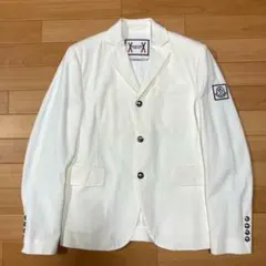 美品★モンクレール ガムブルー　ホワイト テーラードジャケット 3P109