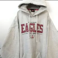 A4 EAGLES ラクロス ビッグサイズ パーカー グレー XL 古着