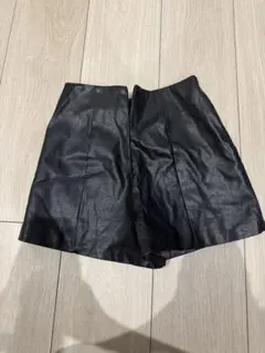 センターラインレザーショートパンツ[at1612]