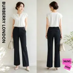 美品♪ バーバリーロンドン ノバチェック スラックスパンツ ストレッチ 美脚 Mのサムネイル