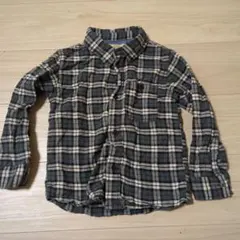 フランネルチェック柄長袖シャツ