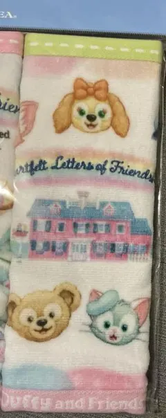 ハートフェルトレターズオブフレンドシップ　ミニタオル　1枚　バラ売り　ダッフィー