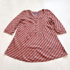 美品　バーバリーブルーレーベル ノバチェック 金ボタン チュニック 38