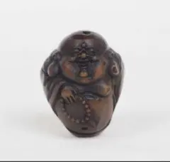 ◇ Netsuke 緒締玉 提物 槌目 文ぶく茶釜 / 緒締め 提げ物 根付 ◇ Netsuke 緒締玉 提物 槌目 文ぶく茶釜 / 緒締め 提げ物 根付