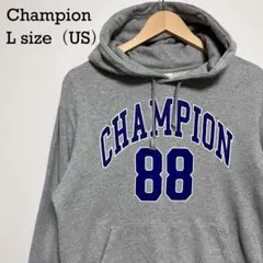 Champion フーディ プルオーバーパーカー グレー L カレッジ 88