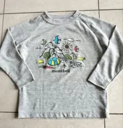 mont-bell キッズ Tシャツ 110　長袖　アウトドア　登山　ハイキング