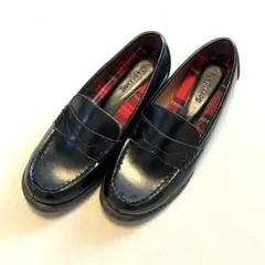 しまむら✳︎黒 レザー ローファー 23.5センチ