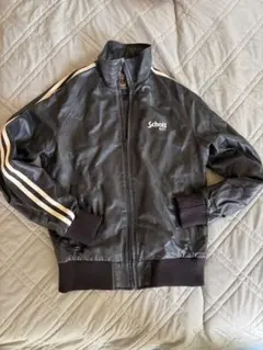 【ヴィンテージ】Schott N.Y.C. レザー トラックジャケット ブラックのサムネイル