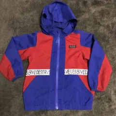 赤✖️青のフード付きジャケット　120